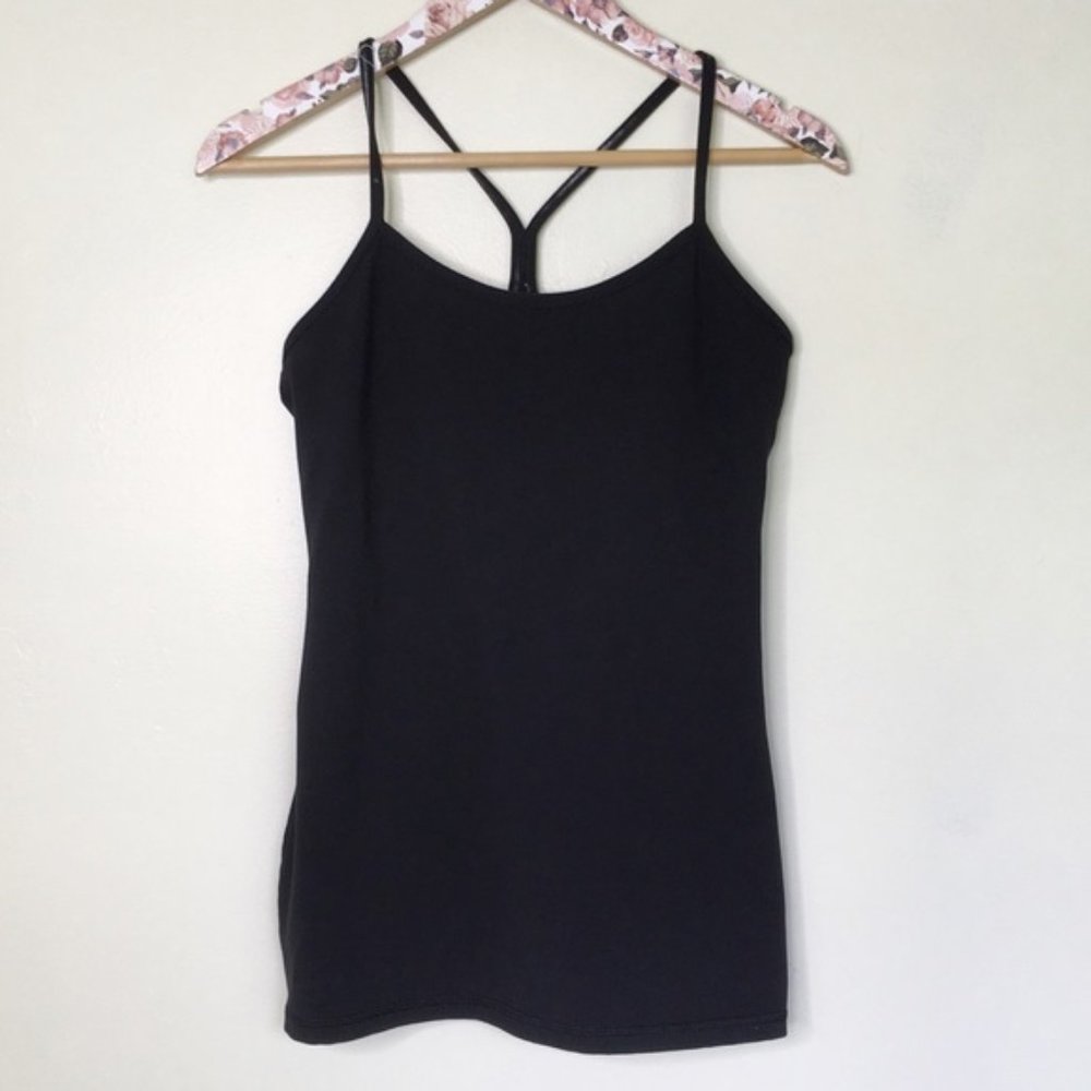 Black Lululemon Power Y Tank